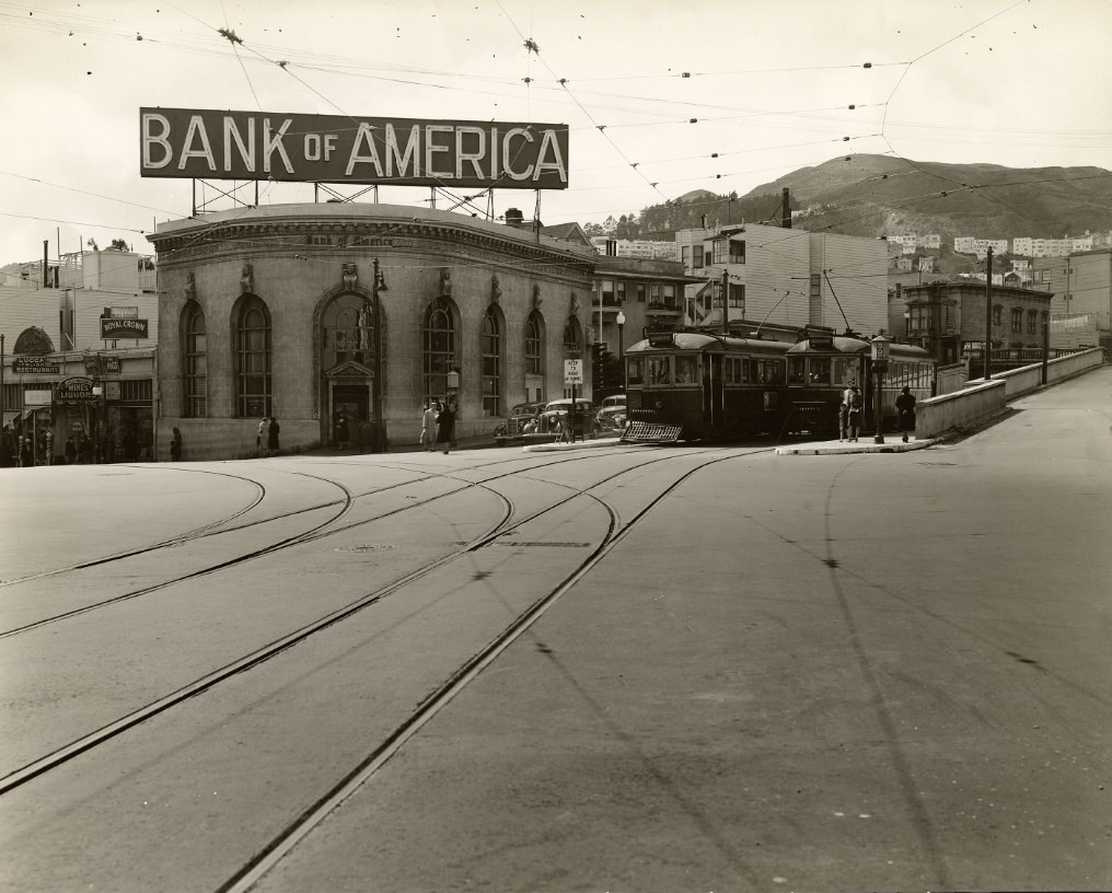 #213 Bank of America branch on Castro and Market Street, 1945