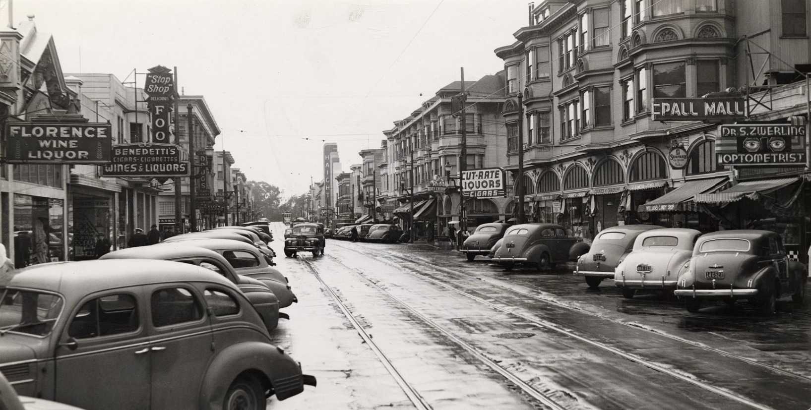 #81 Haight Street looking west from Ashbury, 1944