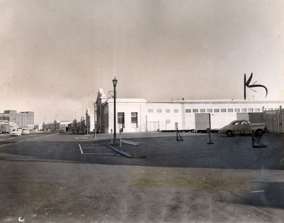 #106 Embarcadero during a one-day protest by longshoremen, 1952.