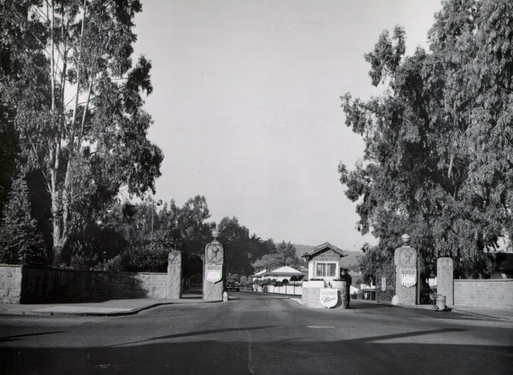 #118 Main Entrance to the Presidio on Lombard Street, circa 1956.