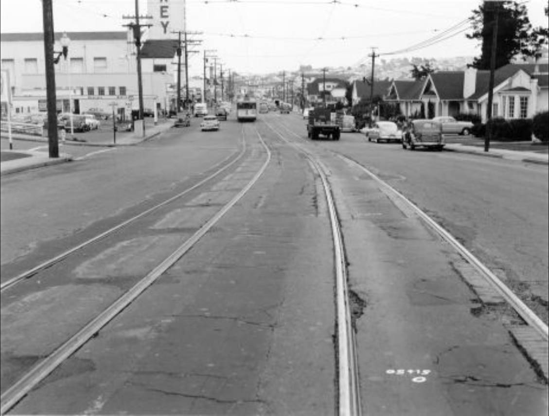 #123 Ocean Avenue at Manor, facing east, 1951.