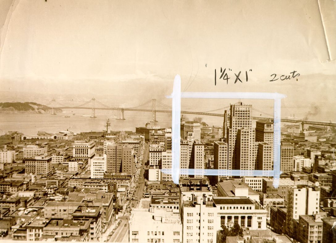#145 View of downtown San Francisco and Bay Bridge, 1954.