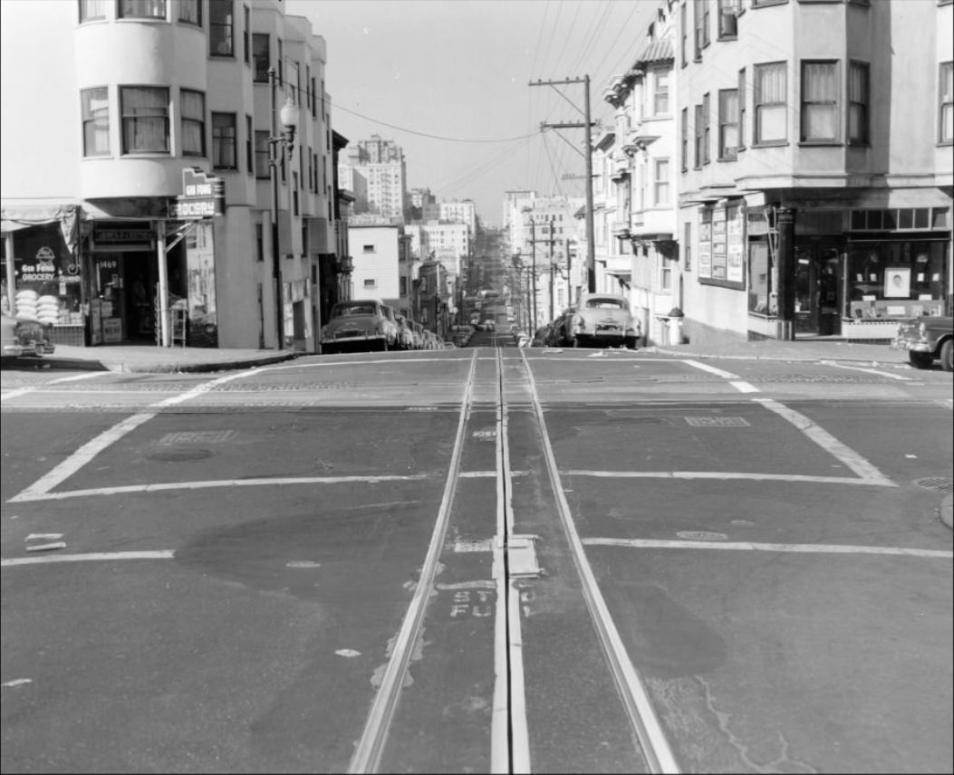 #183 Jackson and Hyde Streets, 1955.