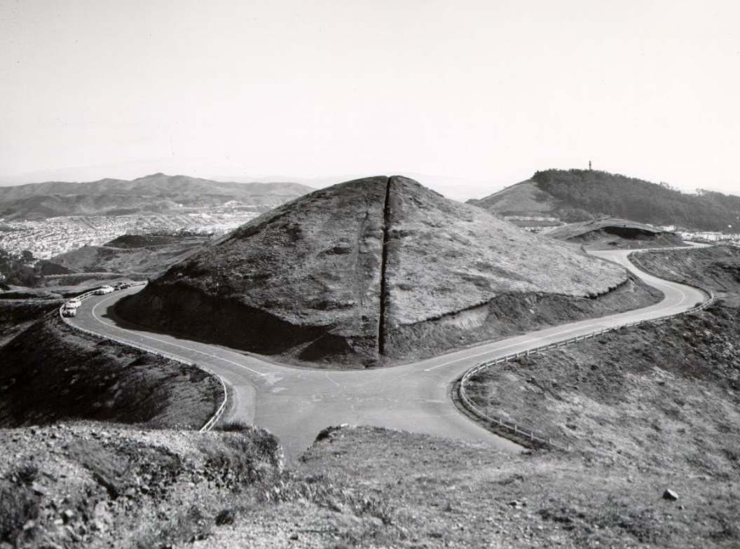 #19 View south from the summit of Twin Peaks, circa 1950s.