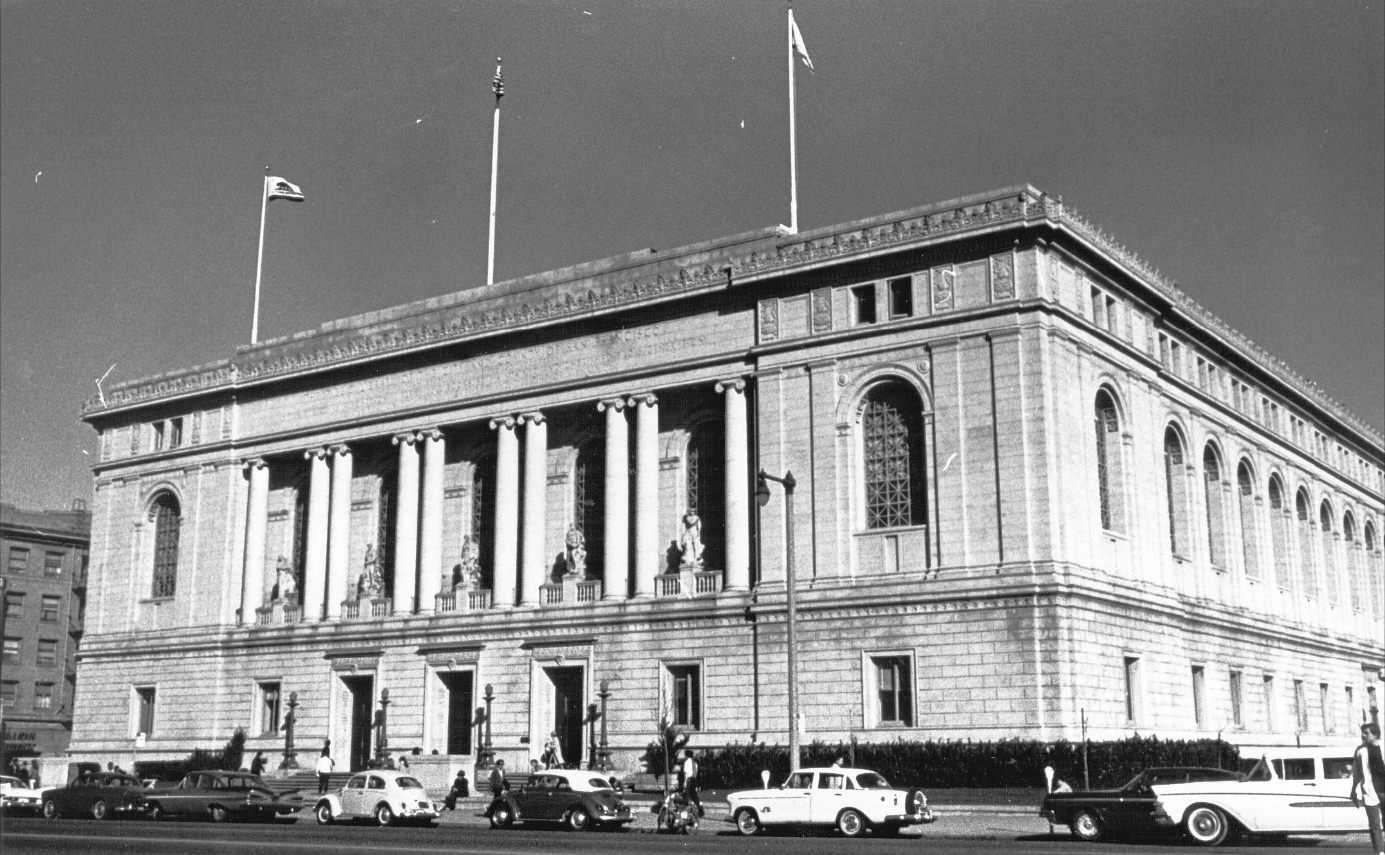 #211 Exterior view of Main Library, 1950s