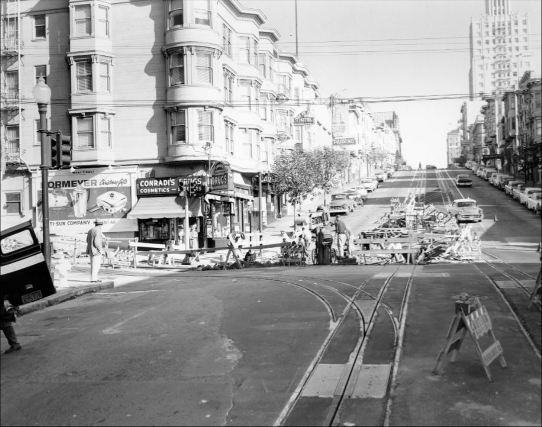 #22 California and Hyde Streets, 1957.