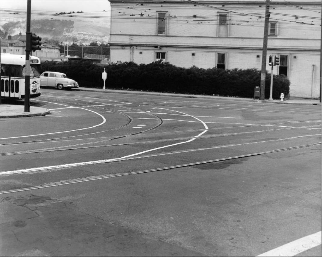 #236 Ocean Avenue at San Jose facing north, 1954.