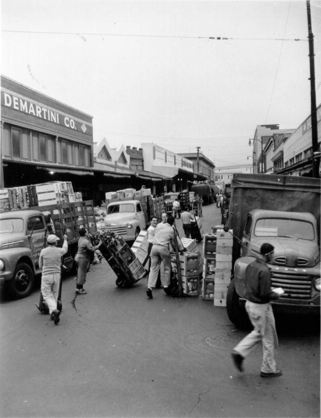 #33 Deliveries to produce markets on Washington Street, circa 1950s.