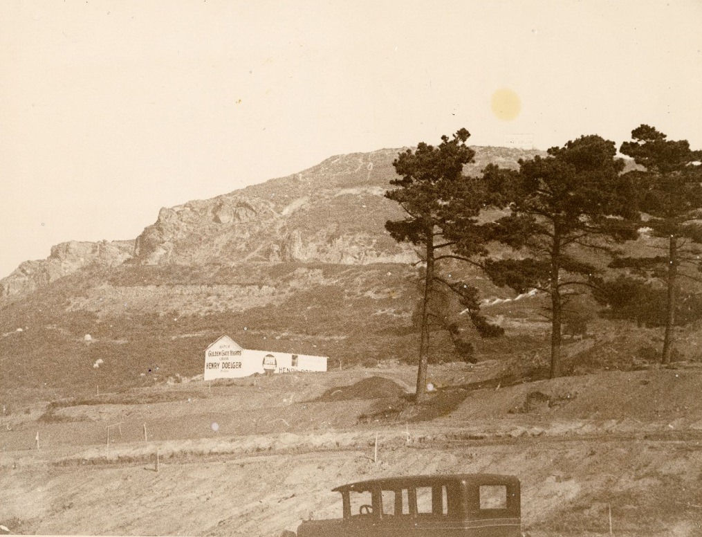 #4 View of homes in the Sunset district from 16th Avenue toward Golden Gate Park, circa 1950s.