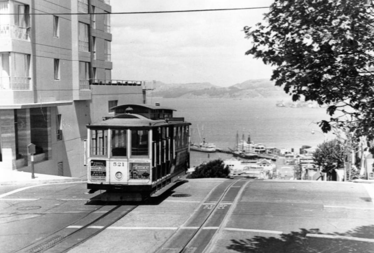#94 Cable Car on Hyde Street, 1964.