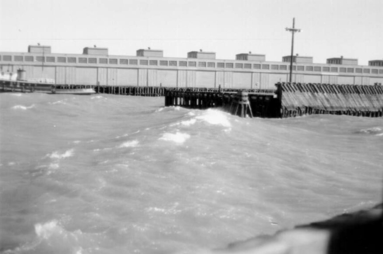 #100 Choppy waves near Fisherman’s Wharf, 1960s.
