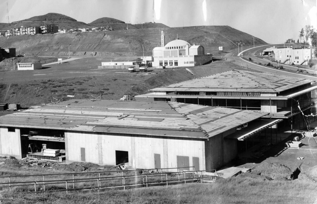 #118 Unfinished buildings in Diamond Heights district, 1964.