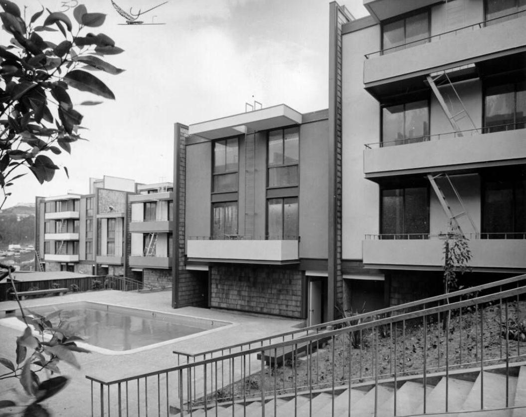 #150 Townhouse apartments in Diamond Heights district, 1963.