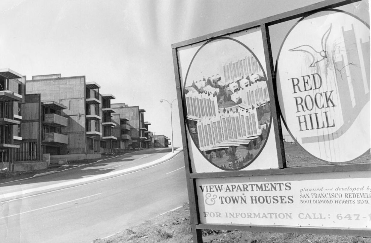#167 Sign in Diamond Heights district, 1965.