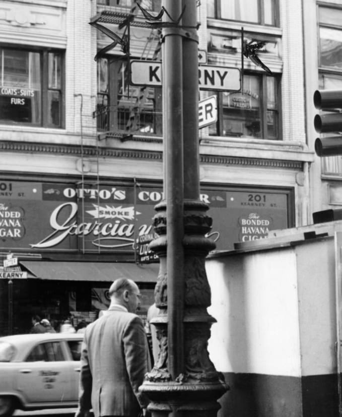 #197 Corner of Kearny and Sutter streets, 1963.
