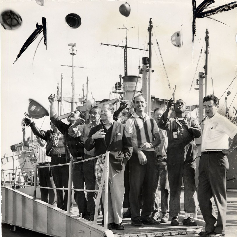 #199 Hunters Point Shipyard workers’ reaction, 1964.