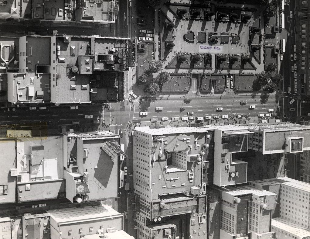#34 Aerial view of Union Square, between 1960 and 1969.