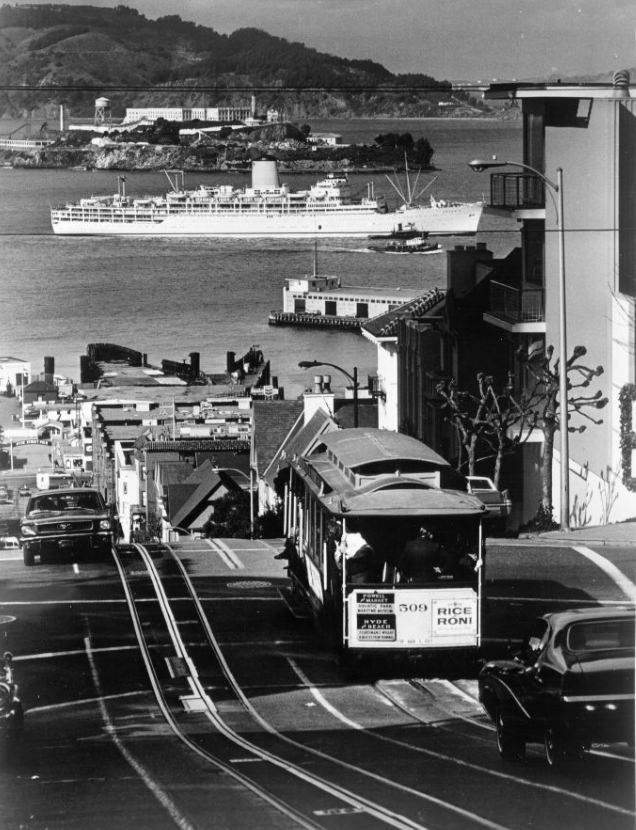 #16 View of the Bay from Hyde Street, 1960s.
