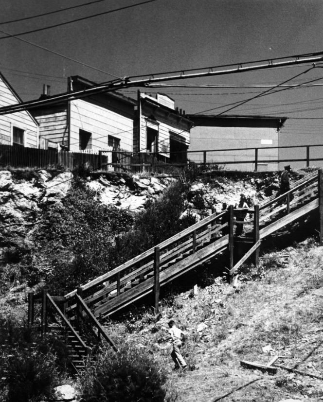 #44 Telegraph Hill stairway, 1960s.