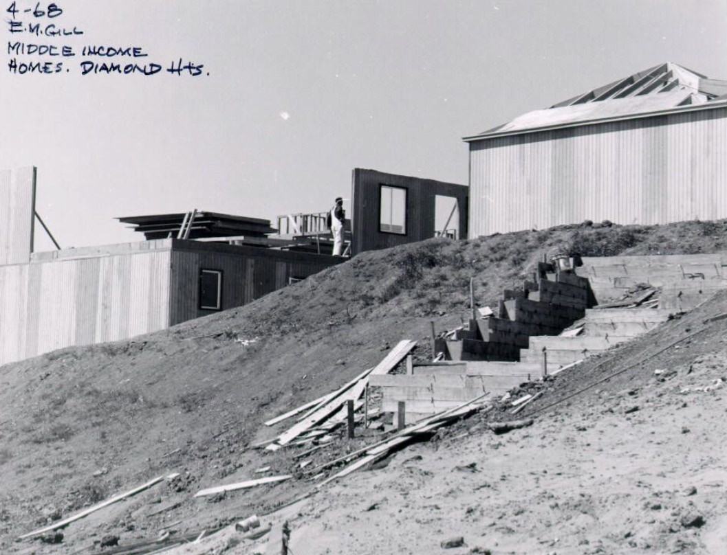 #57 Middle-income homes in Diamond Heights, 1968.