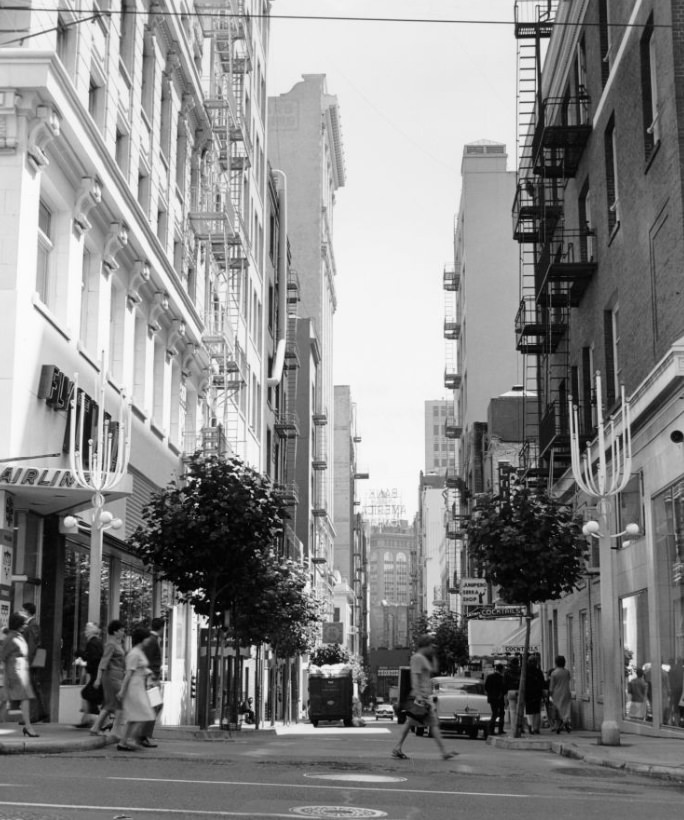 #77 Maiden Lane at Stockton Street, 1964.