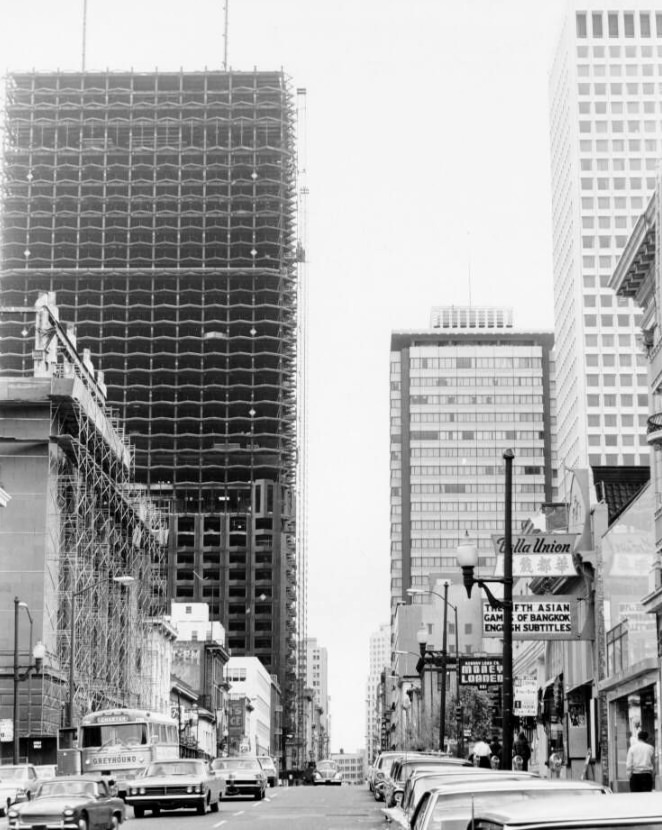 #89 Looking south on Kearny Street from Jackson Street, 1968.