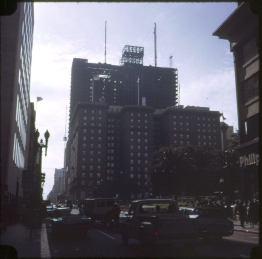 #190 St. Francis Hotel tower under construction, 1971.