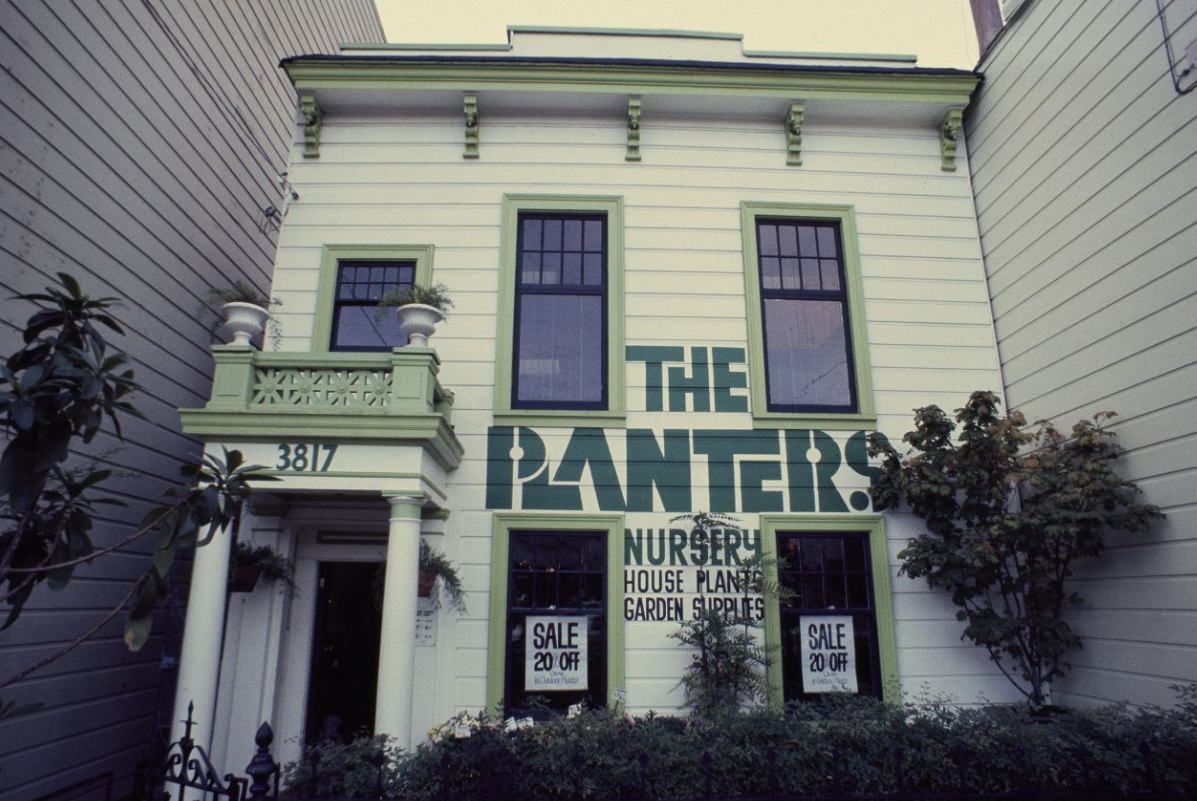#98 The Planters nursery storefront, 1976.