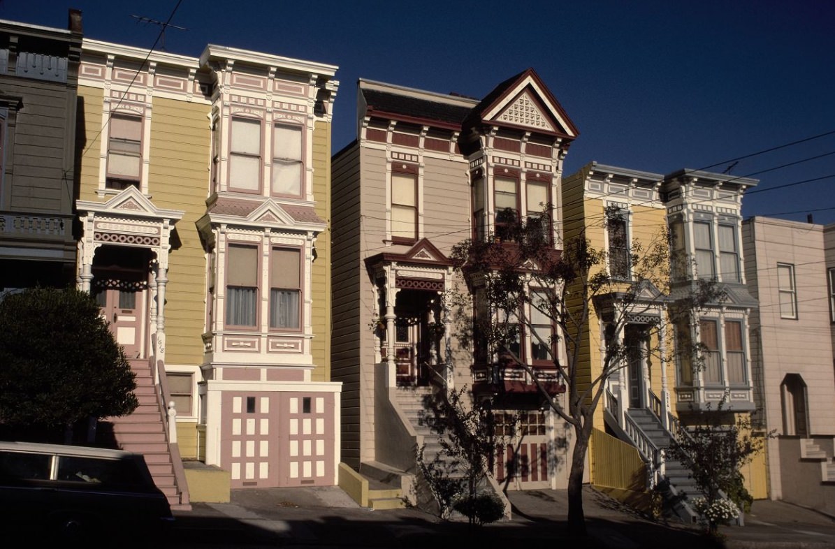 #99 Row of Victorian houses, 1974.