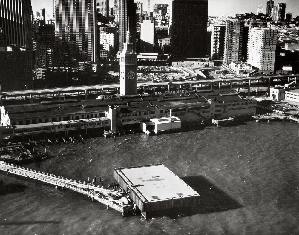 #131 Aerial view of the Ferry Building, 1970s.