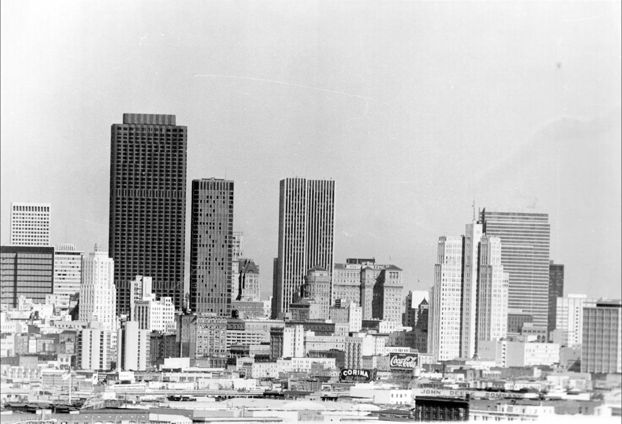 #44 View north from Potrero Hill, 1971.