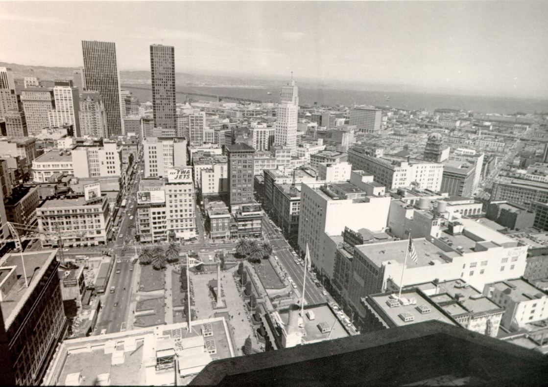 #160 View from St. Francis Tower, 1971.