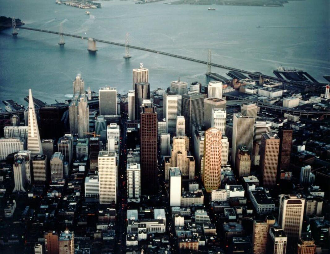 #4 Aerial view of downtown San Francisco, 1984.
