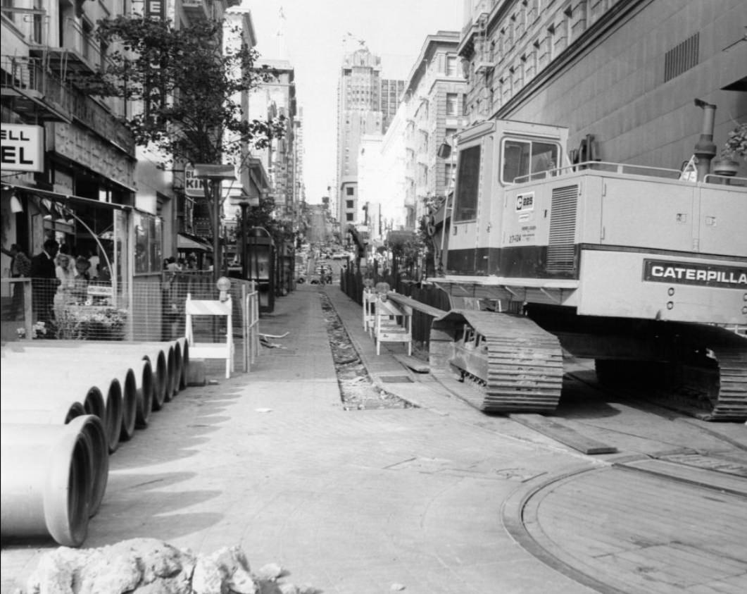 #36 Construction on Powell Street, 1982.