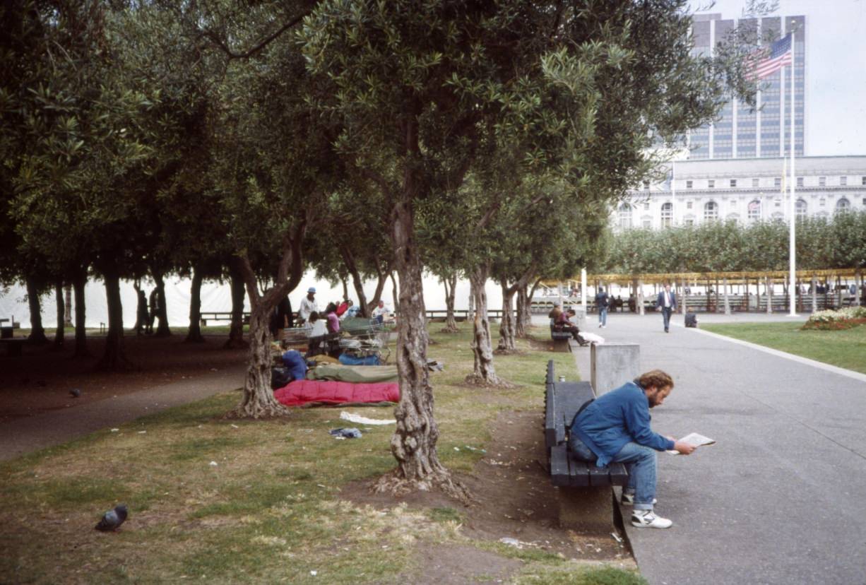 #51 Civic Center Plaza, used for a variety of purposes, 1988.