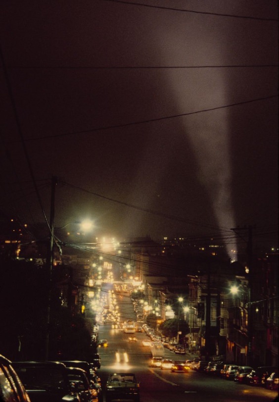 #73 Castro Street at night, 1980.