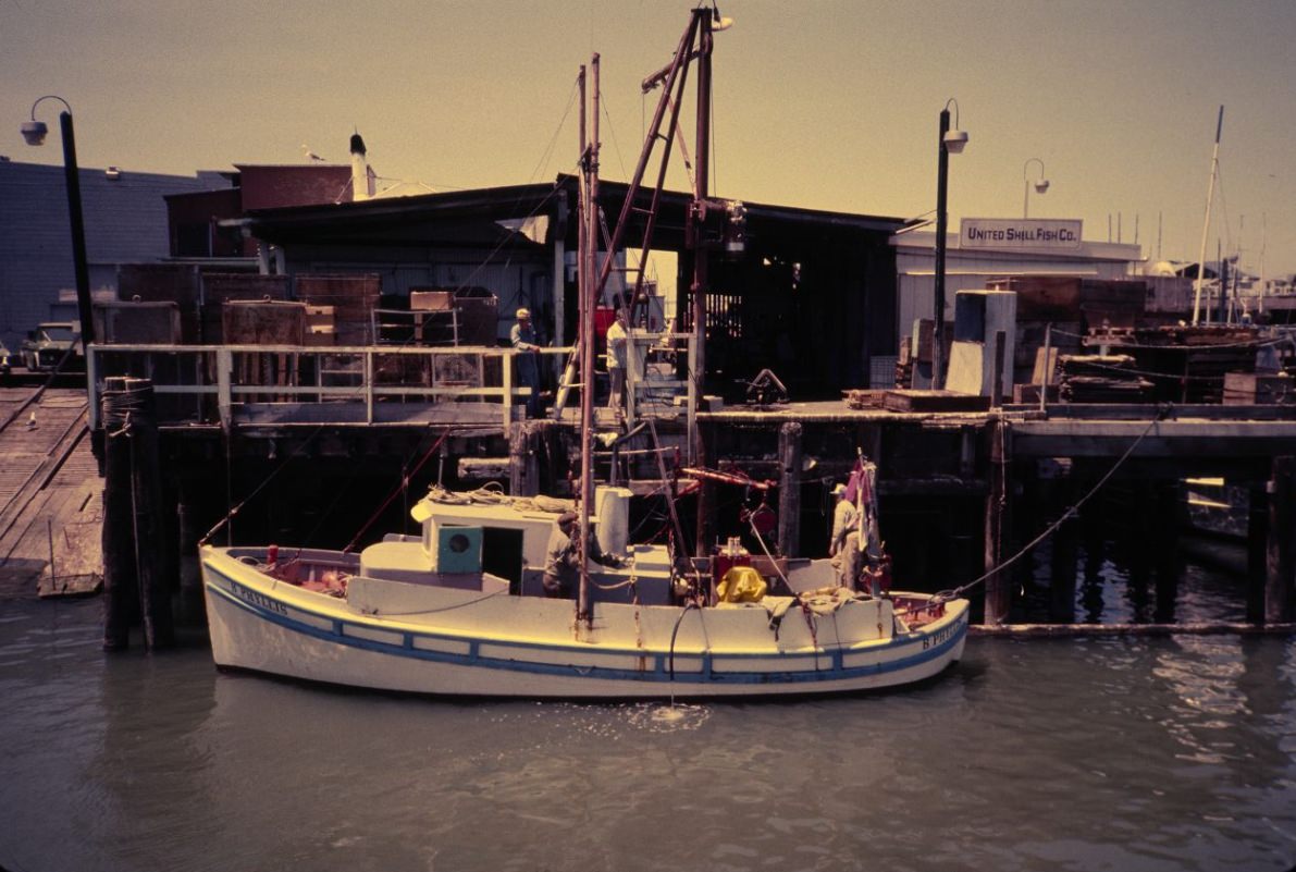 #90 Fishing boat docked at Fishermen’s Wharf, 1984.