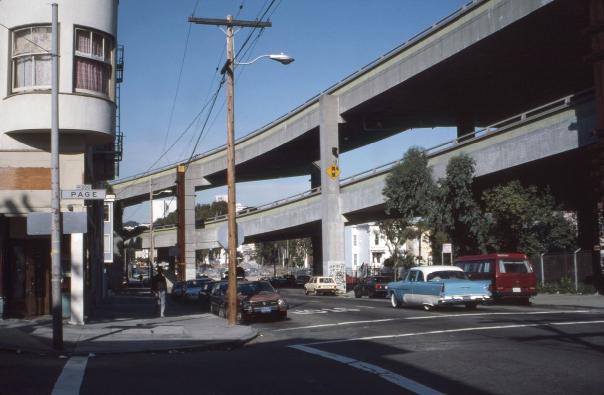 #58 Central Freeway at Page and Octavia, 1991.