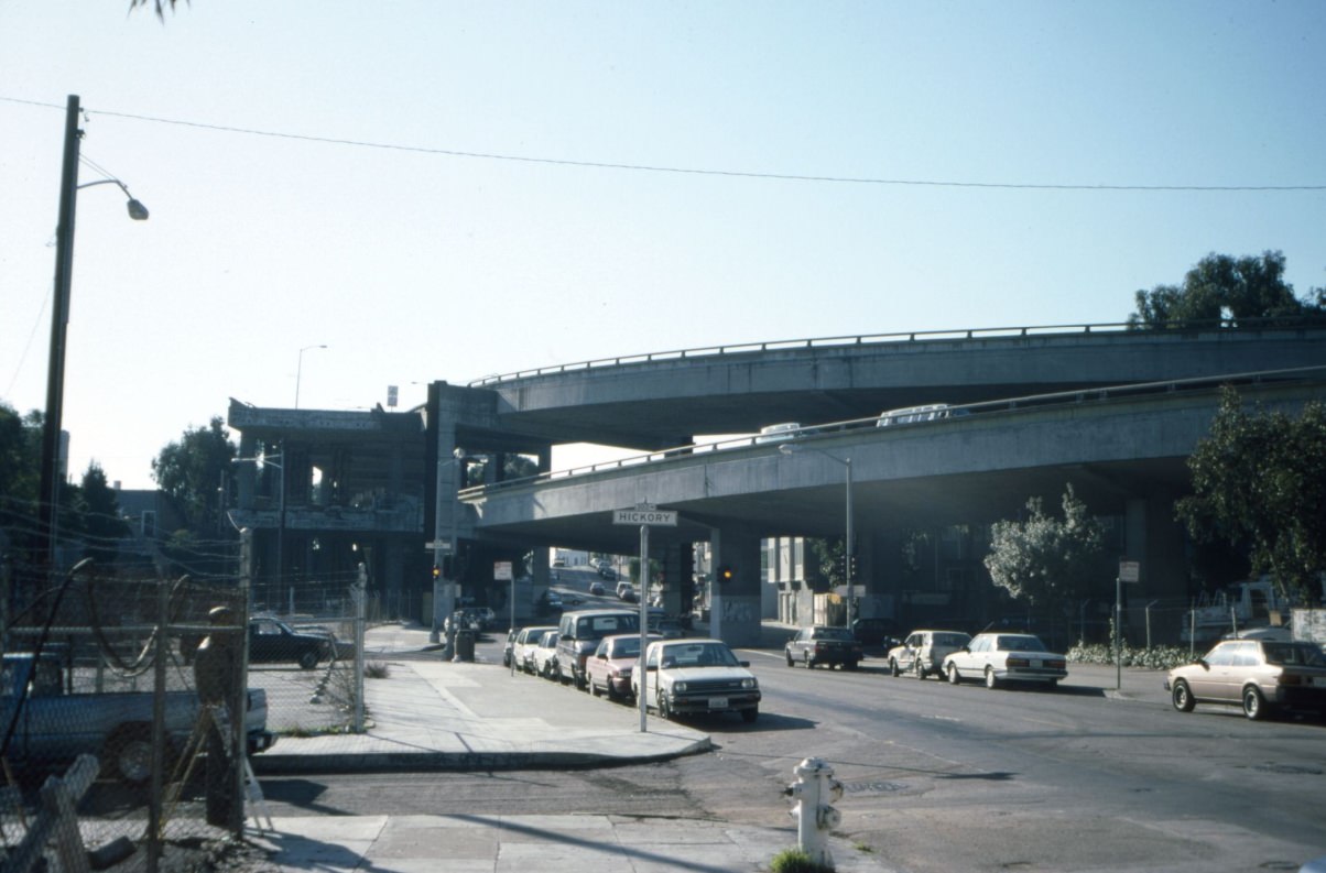 #65 Octavia and Hickory with Central Freeway in background, 1994.
