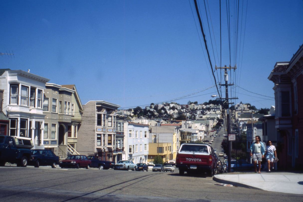 #6 Sanchez Street at Clipper Street, looking north, 1991.