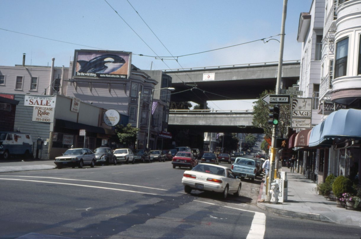 #52 Hayes and Gough with the Central Freeway in the background, 1991.