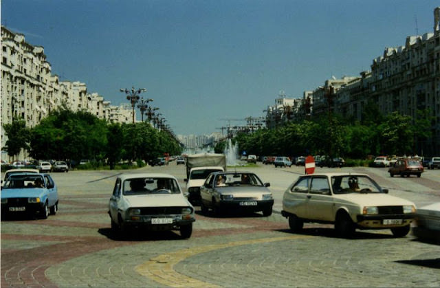 #1 The Bulevardul Unirii leading from the Presidential Palace in Bucharest, 1990s