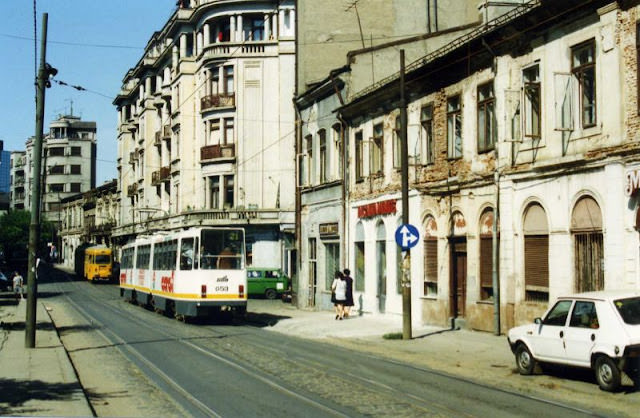 #23 Tram no.053 on Linie 21 in Bucharest, 1990s.