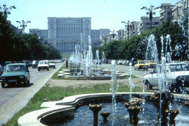 #27 View of Palatul Parlamentului from Bulevardul Unirii, Bucharest, 1990s