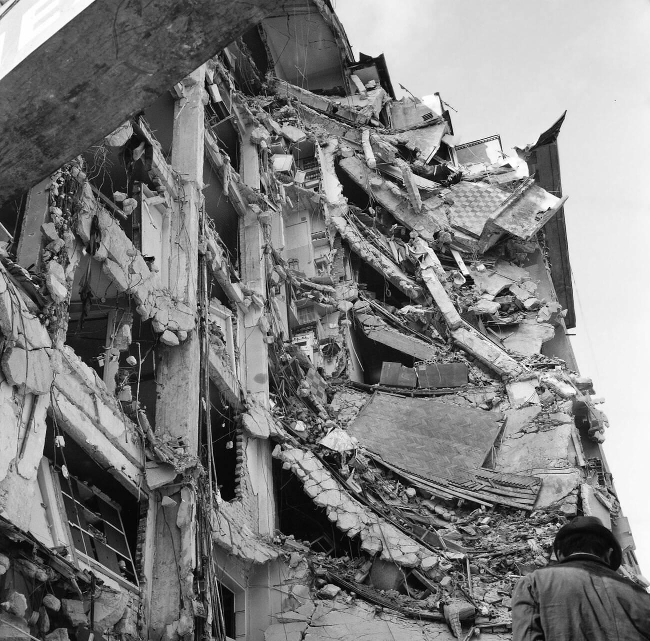 #2 Apartment building damaged by the deadly earthquake in Bucharest, Romania, March 1977.