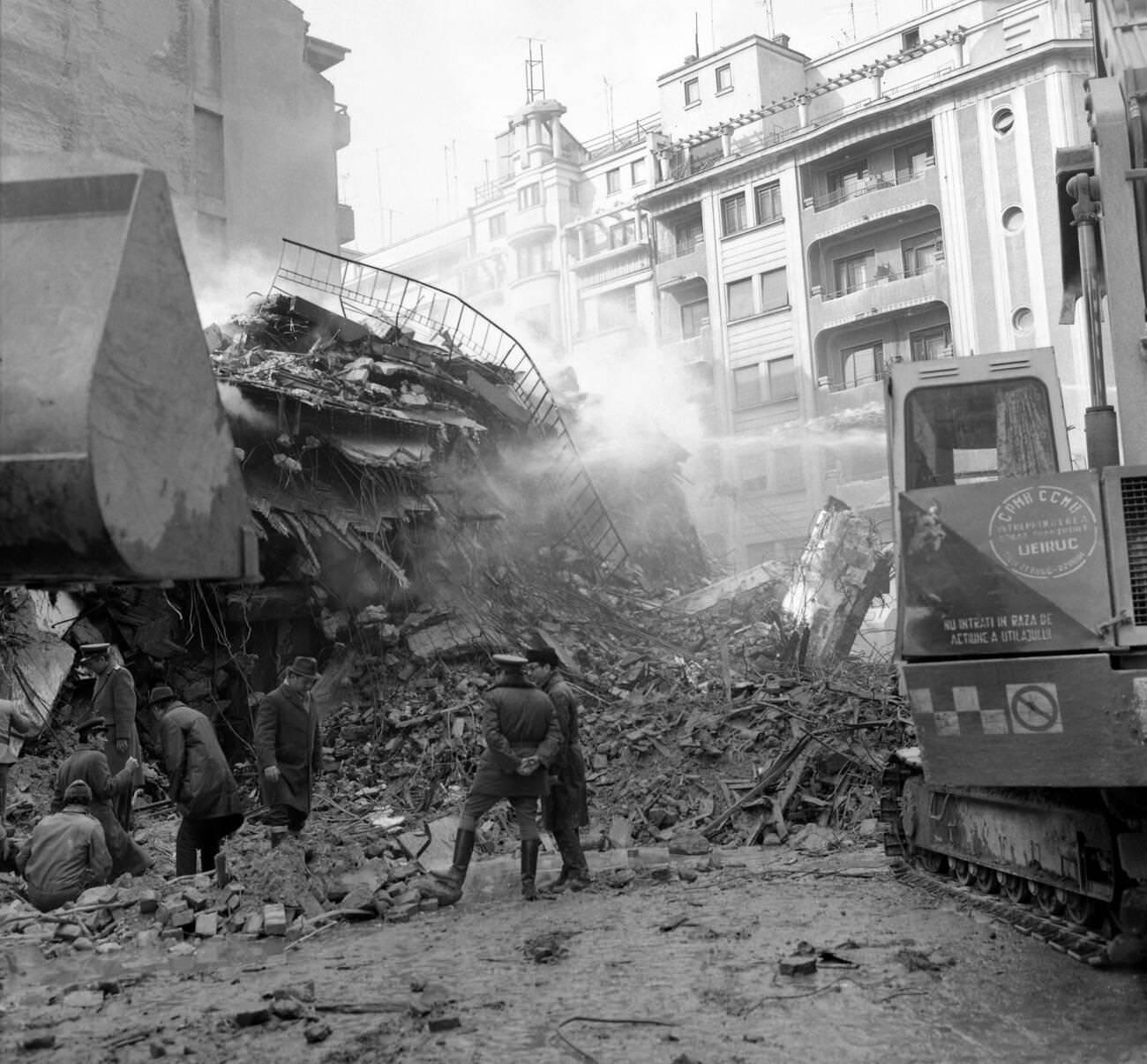 #3 Rescue operation after the deadly earthquake in Bucharest, Romania, March 1977.