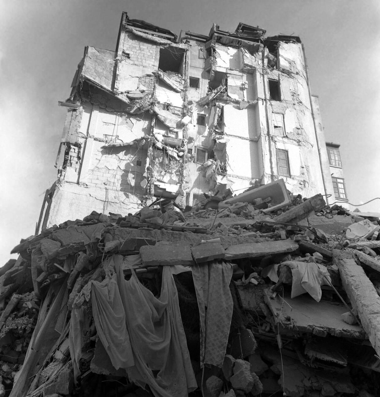 #7 Apartment building damaged by the deadly earthquake in Bucharest, Romania, March 1977.