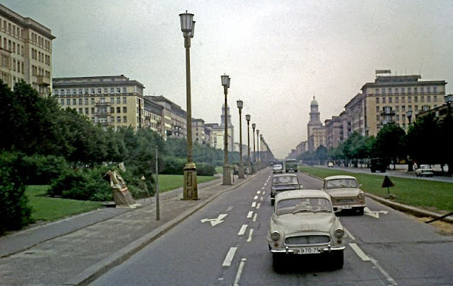 #65 Karl Marx Allee in East Berlin, 1960s.