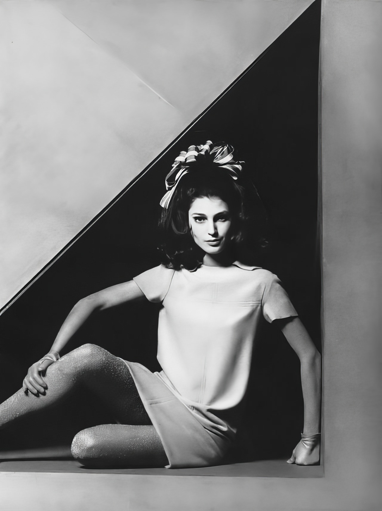 #11 Benedetta Barzini in a camel-wool dress by Wilson Folmar, Vogue, February 1, 1967.