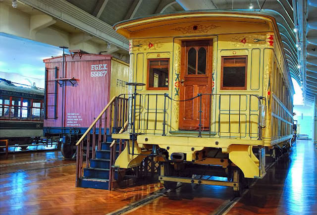 #20 Bangor & Aroostook railroad coach no.6 replica. Coach was built in 1925-28 to replicate a Bangor and Aroostook Railroad coach from the 1855 to 1965 era. Bangor & Aroostook was a railway in the state of Maine